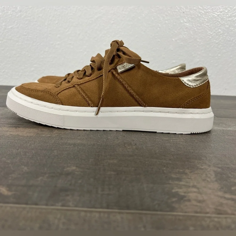 NEW UGG Alameda Lace Up Sneaker in Chestnut/Gold - Picture 2 of 9